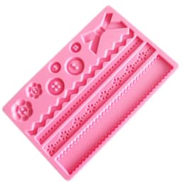 ECT 1088 Buttons Lace Trims Mold thumbnail 1