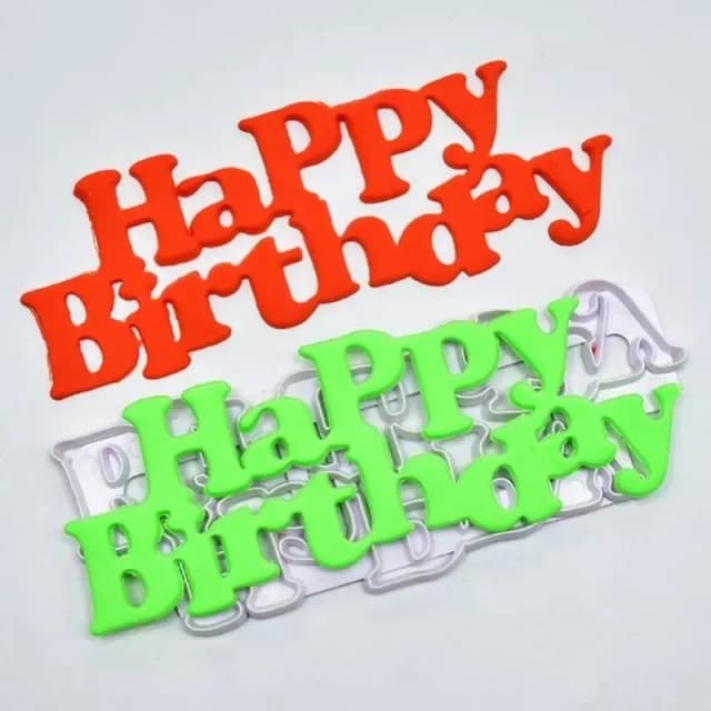 ECT 1244 Happy Birthday cutter