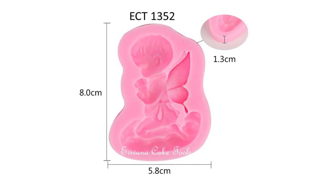 ECT 1352 Praying Baby Angel mold image 1