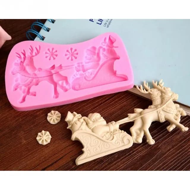 ECT 1433 Santa claus reindeer mold