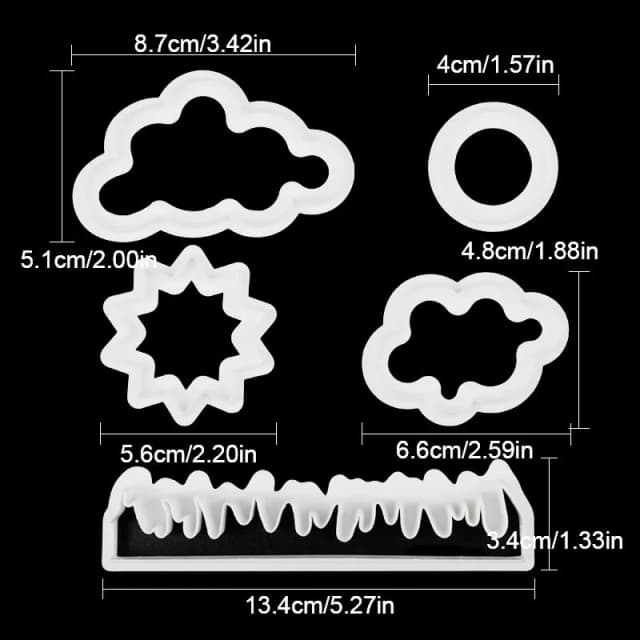 ECT 1579 Sun, Grass, Cloud cutter set