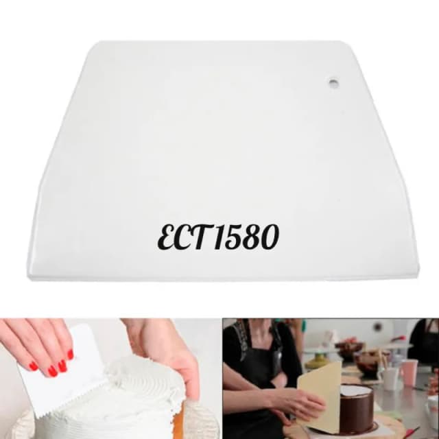ECT 1580 Buttercream plastic scraper approx 8 inches