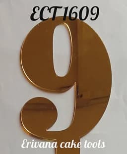ECT 1609 Number 9 Mirror acrylic topper thumbnail 1