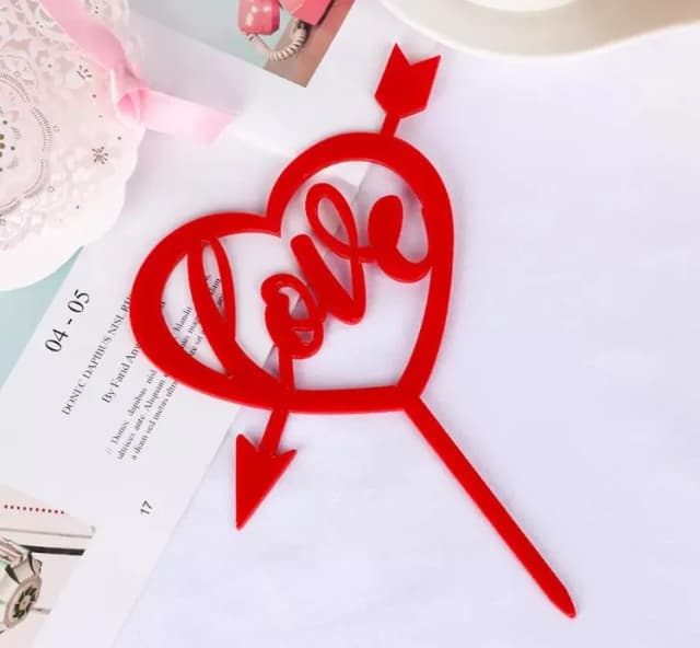 ECT 1627 acrylic love topper