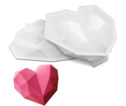ECT 1661 heart entremet mold with SUPPORT BASE thumbnail 1