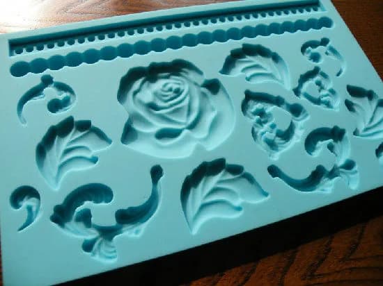 ECT 1673 Rose bead silicone emboss mold