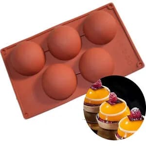 ECT 1736 5 Half ball chocolate mold