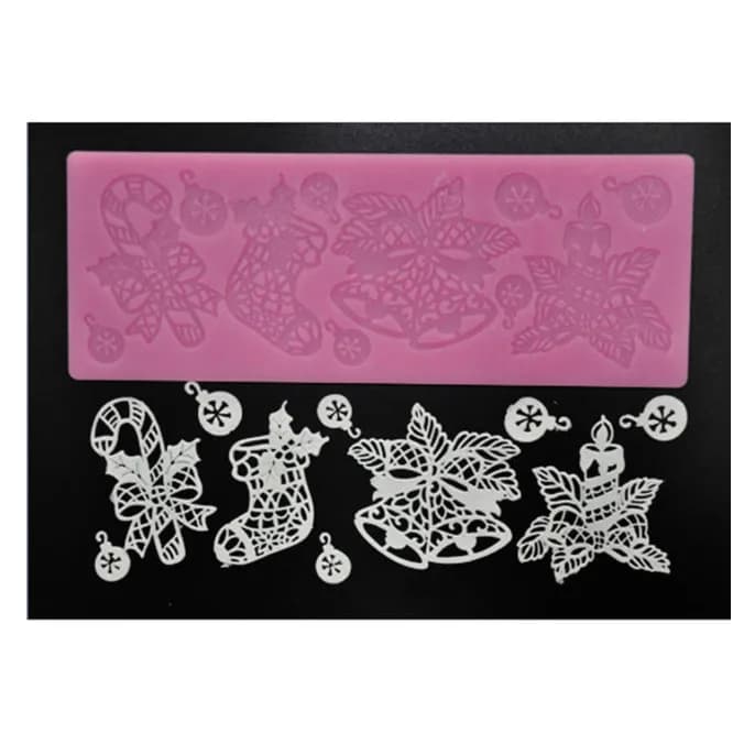 ECT 1750 Christmas Ornament lace mat image 1