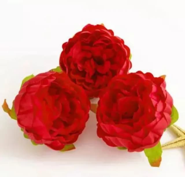 ECT 1780 10cm Red Peony Flower with Stick 1pcs