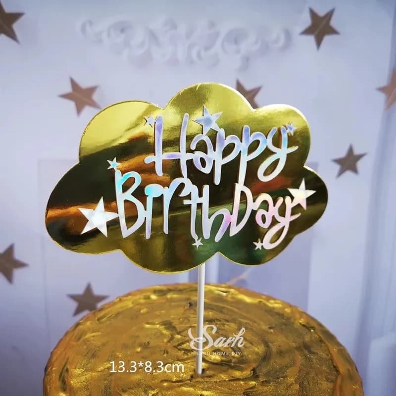 ECT 1794 Gold Cloud with white lettering paper topper image 1