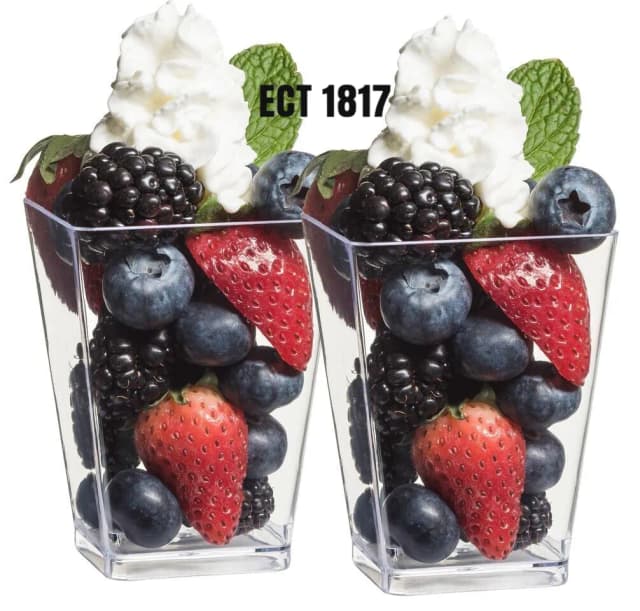 ECT 1817 Tall Square Dessert Cups 25pcs
