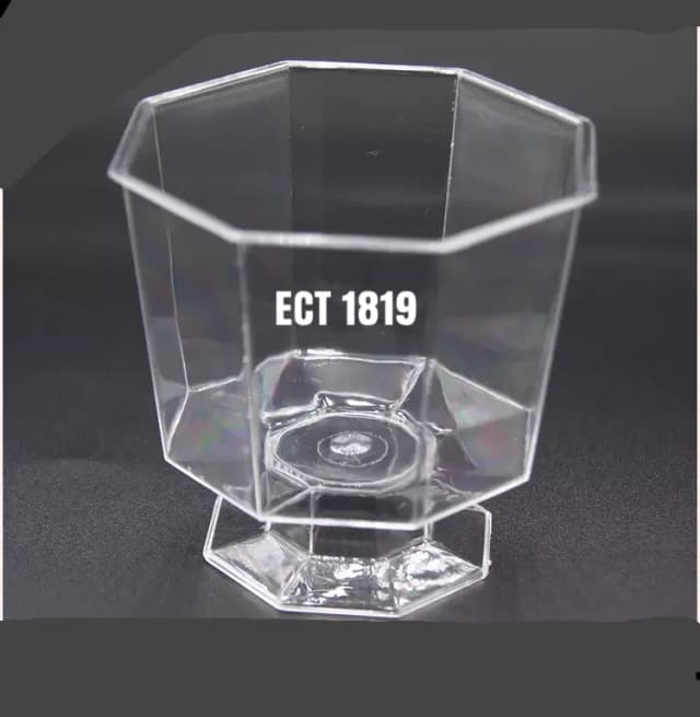 ECT 1819 Octagon Pedestral Dessert cup 20pcs 125ml