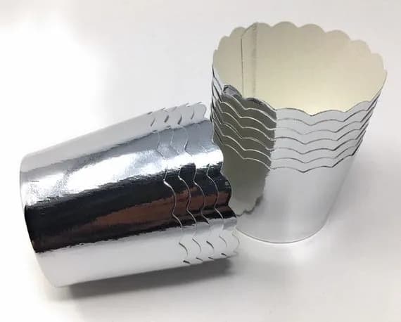 ECT 1858 Silver cupcake cups 50pcs (small)