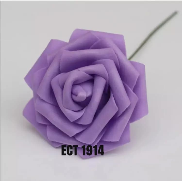 ECT 1914 1pcs Lilac Foam Flower 8cm image 1