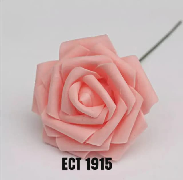 ECT 1915 1pcs Peach Foam Flower 8cm