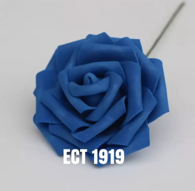 ECT 1919 1pcs Royal Blue Foam Flower 8cm