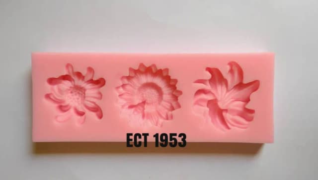 ECT 1953 3 in 1 fancy flower silicone mold