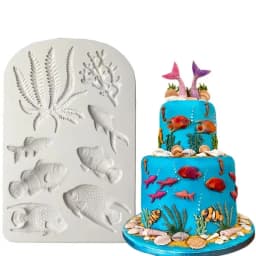 ECT 2106 Fish Sea Plant silicone mold thumbnail 1