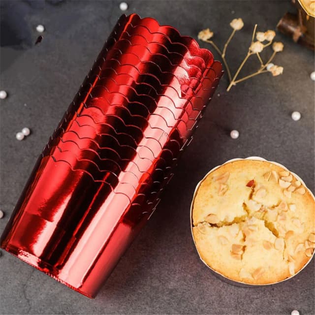 ECT 2305 Metallic red cupcake cup 50pcs Big