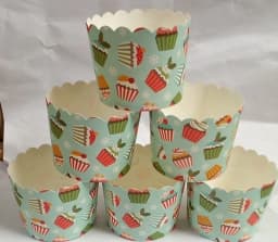 ECT 2309 Green Cupcake cup design 50pcs (Medium) thumbnail 1