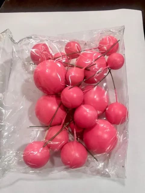 ECT 4369 Dark Pink 20pcs Ball Toppers image 1