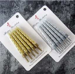 ECT 4923 SILVER candles thumbnail 1